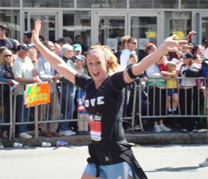Mrs. Cullen in the Boston Marathon